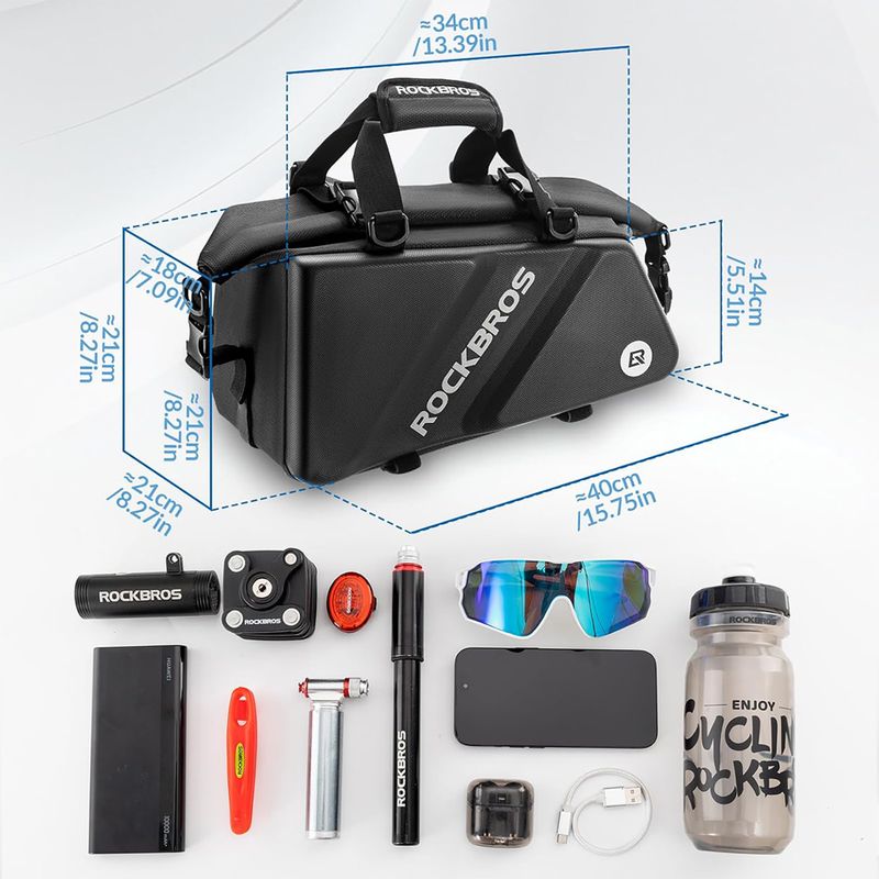 Rockbros bike rack bag 30140090 11.6 l black 3