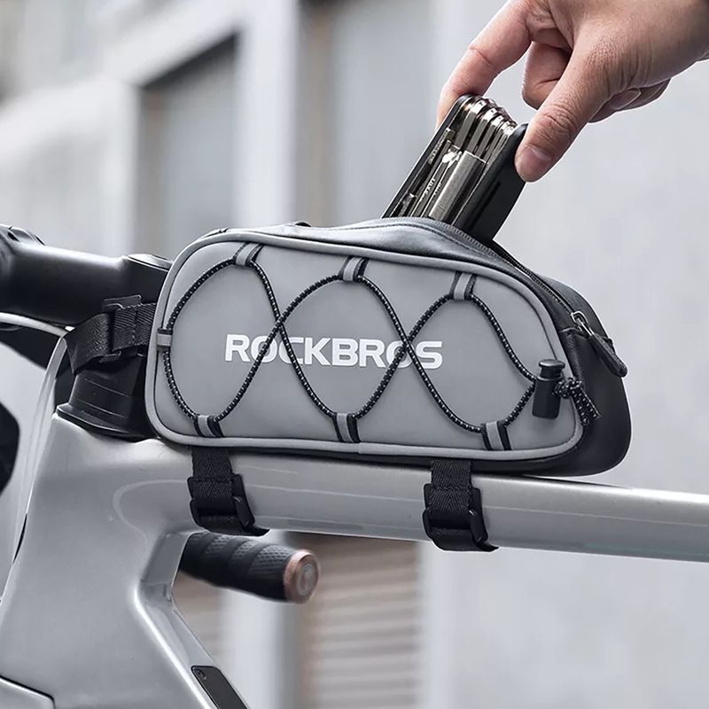 Rockbros bike frame bag 30120109 0.9 l silver 5