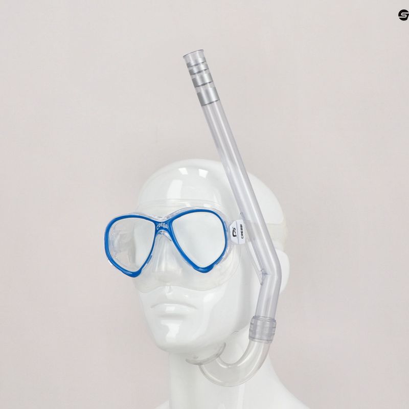 Cressi Perla Jr + Minigringo children's snorkel set clear blue DM101220 10