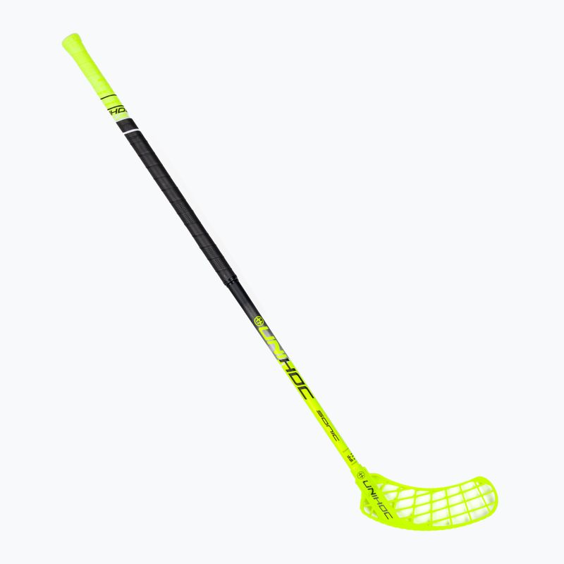 UNIHOC Sonic Composite 26 yellow-black left-handed floorball stick 03543