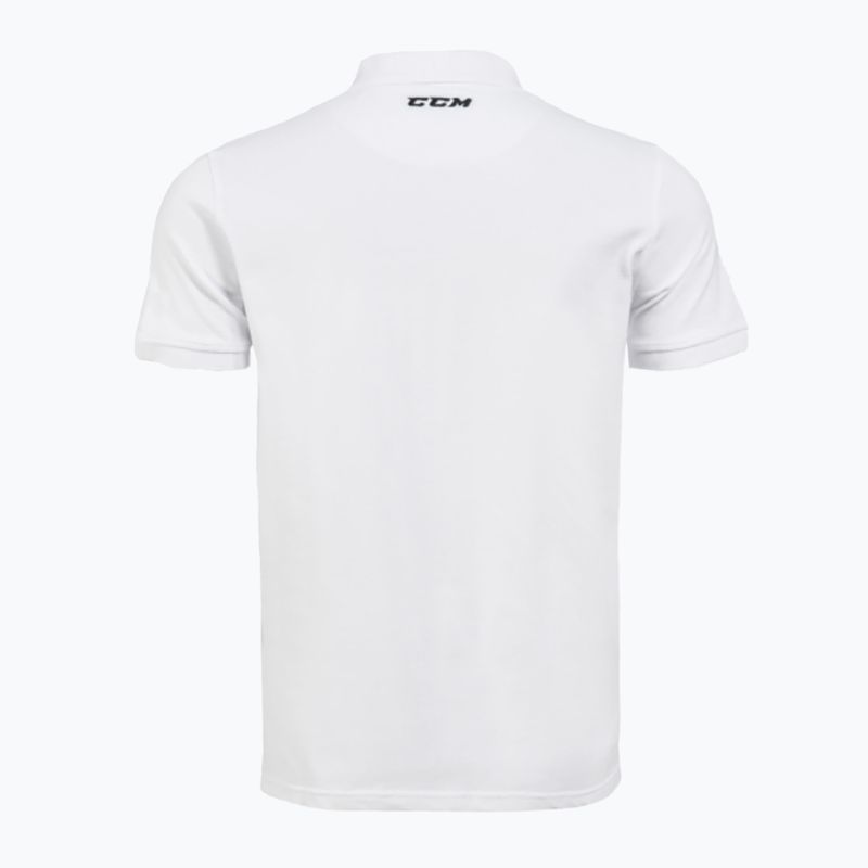 Men's CCM Polo SR T-shirt white 2