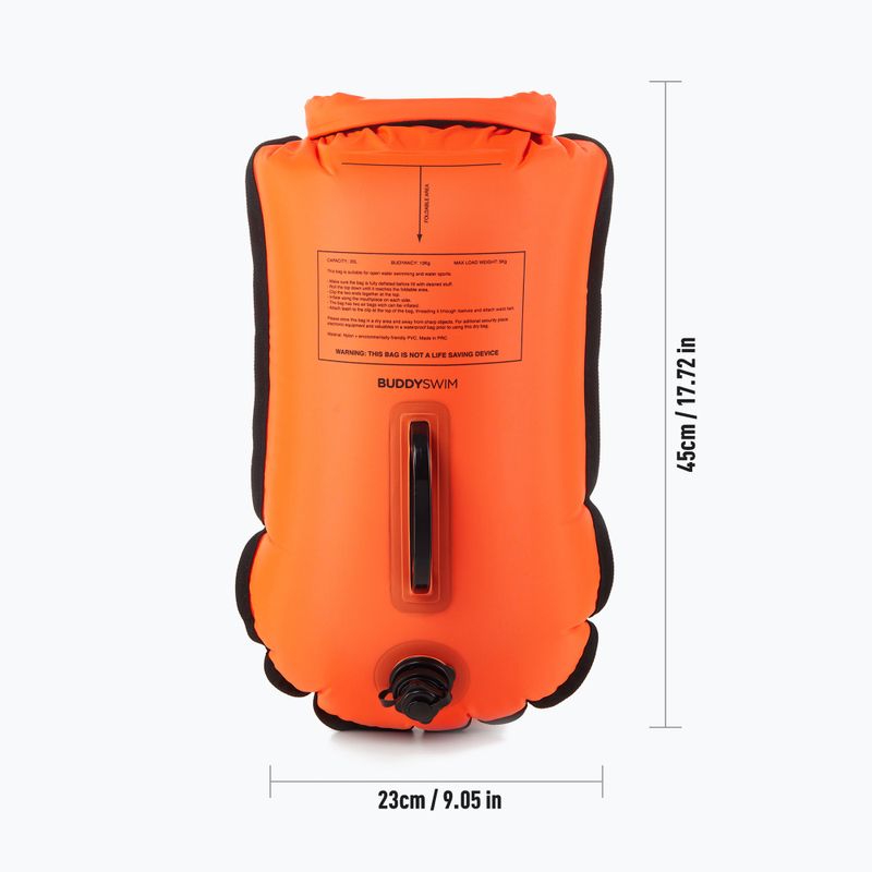 Safety buoy BuddySwim LLS Dry Bag 20 l orange 3