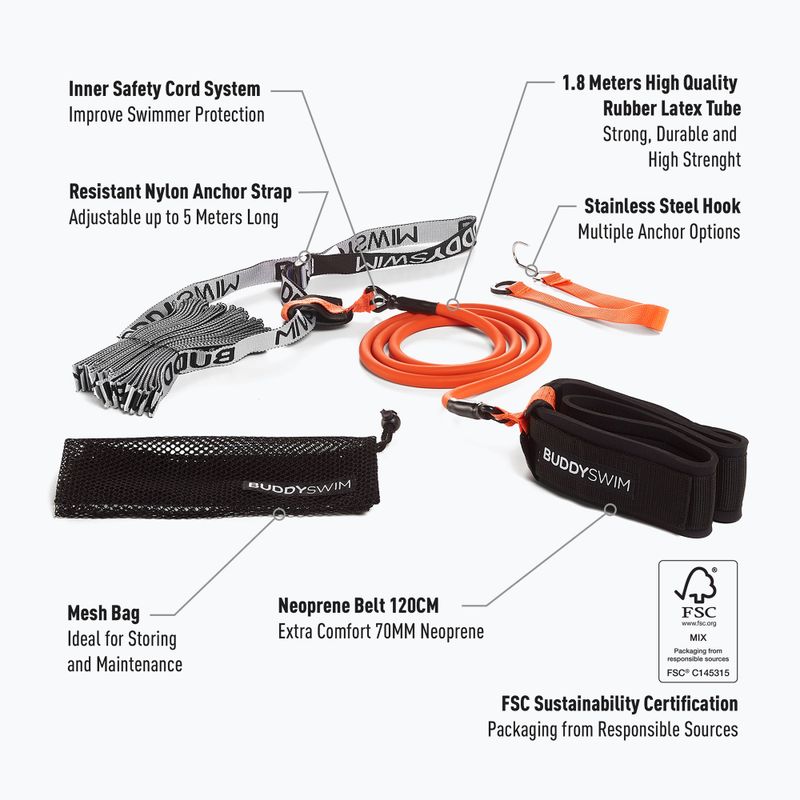 Training belt BuddySwim Stationary Swim Training 2