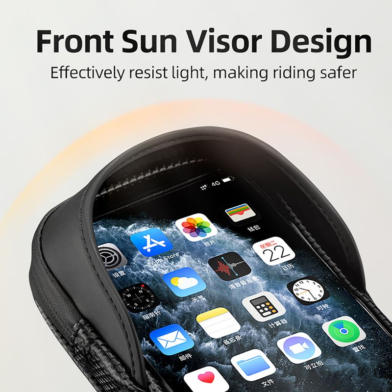 Handlebar bag Rockbros 301101770001 WP Bike Phone Bag for 6.7" black 3