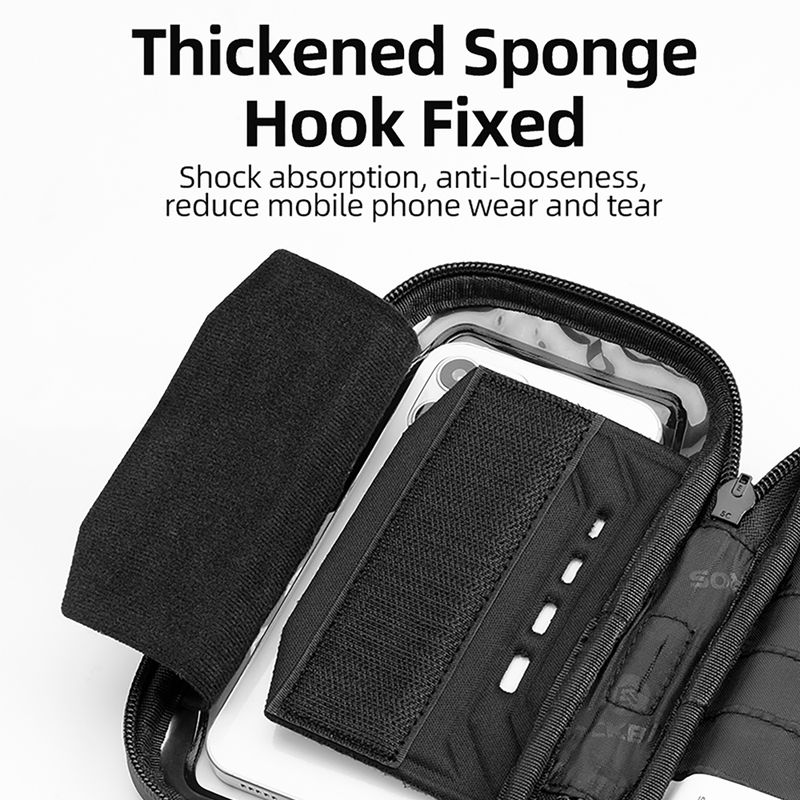Handlebar bag Rockbros 301101770001 WP Bike Phone Bag for 6.7" black 5