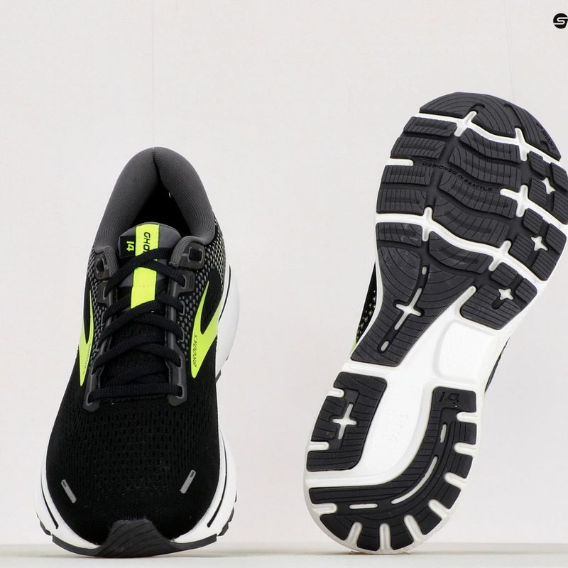 Brooks Ghost 14 men's running shoes black-green 1103691D047 15