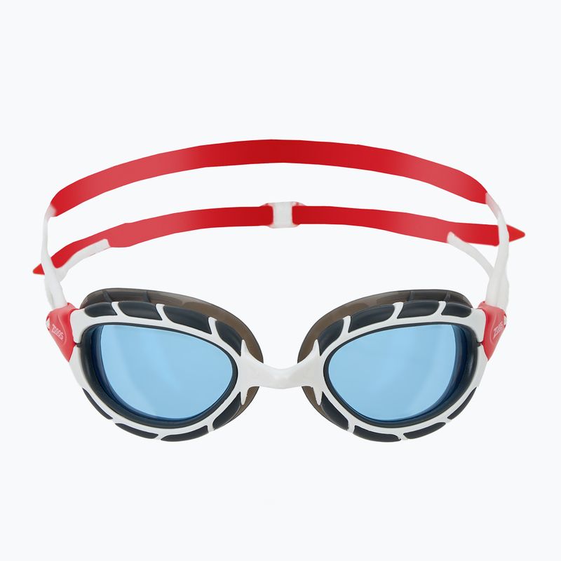 Zoggs Predator white/ red/ tint blue swimming goggles 2