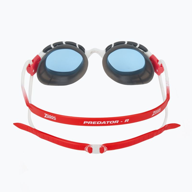 Zoggs Predator white/ red/ tint blue swimming goggles 4
