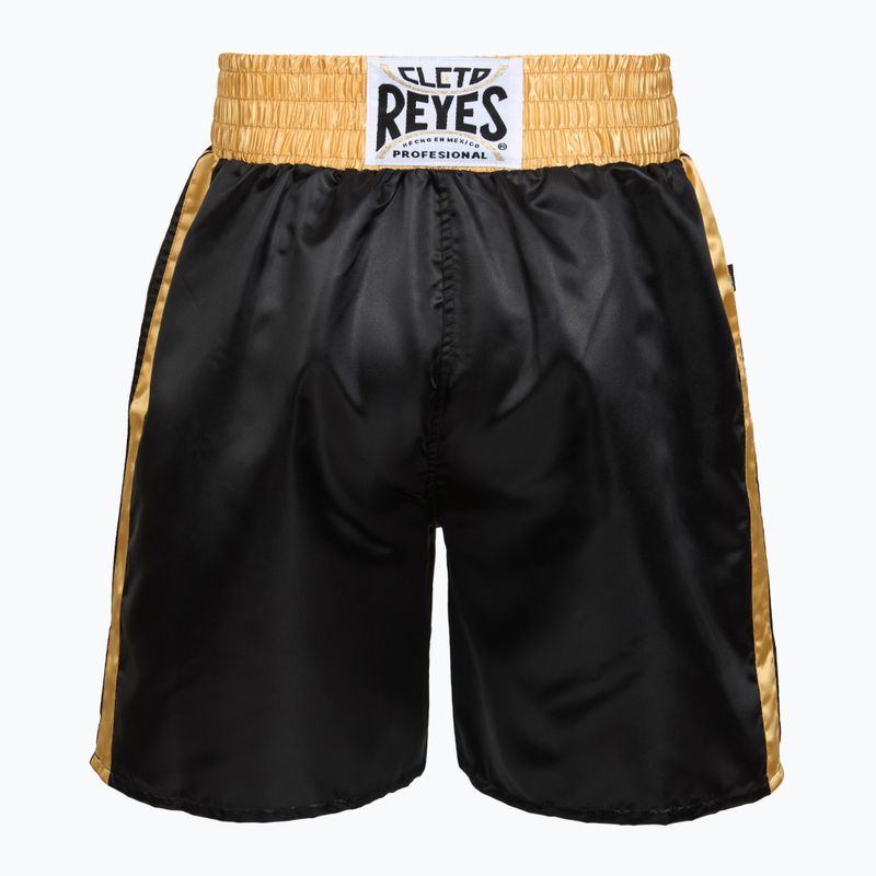 Cleto Reyes men's Satin Boxing shorts black/gold 2