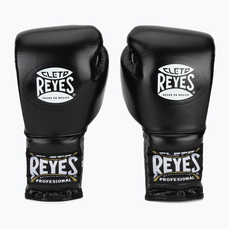 Boxing gloves Cleto Reyes Traning Thumb black/silver 2