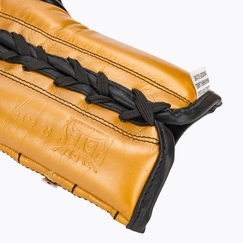 Cleto Reyes Lace Up Sparring boxing gloves gold 6