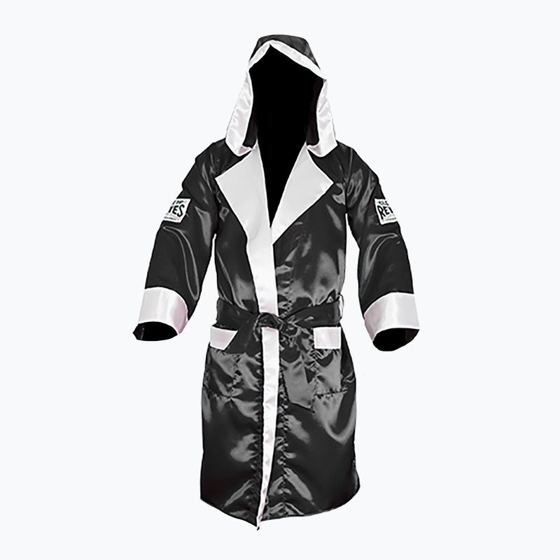 Cleto Reyes Satin Boxing Hoodie black/white dressing gown 2
