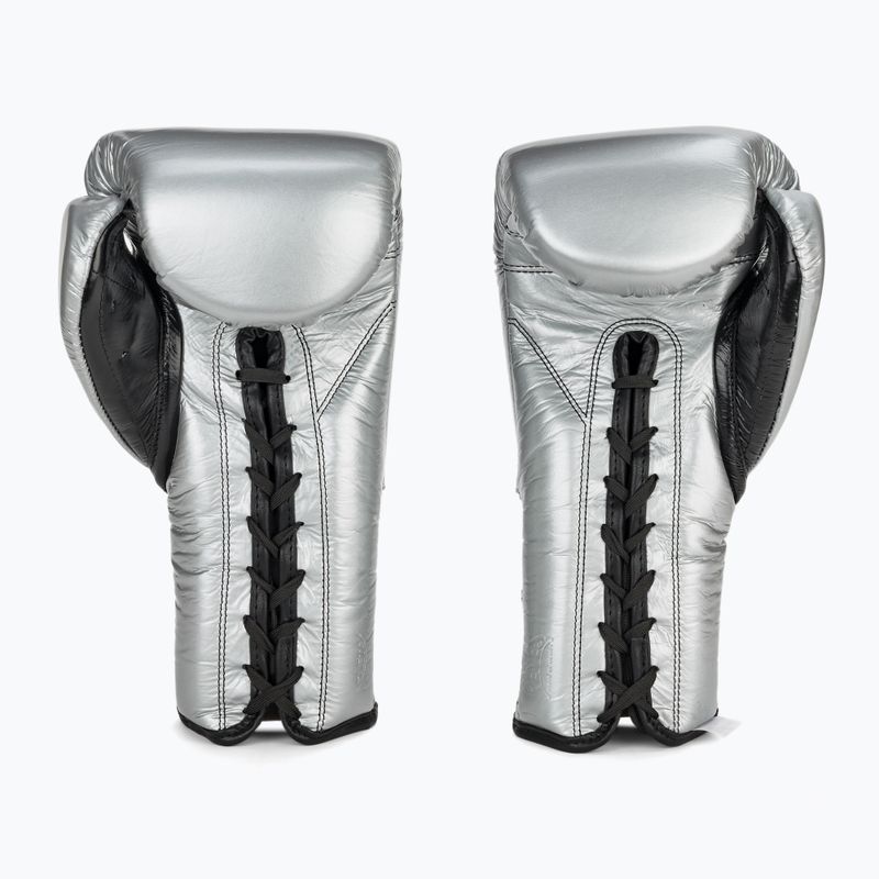 Cleto Reyes Lace Up Sparring boxing gloves silver 3