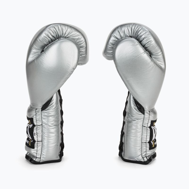 Cleto Reyes Lace Up Sparring boxing gloves silver 4