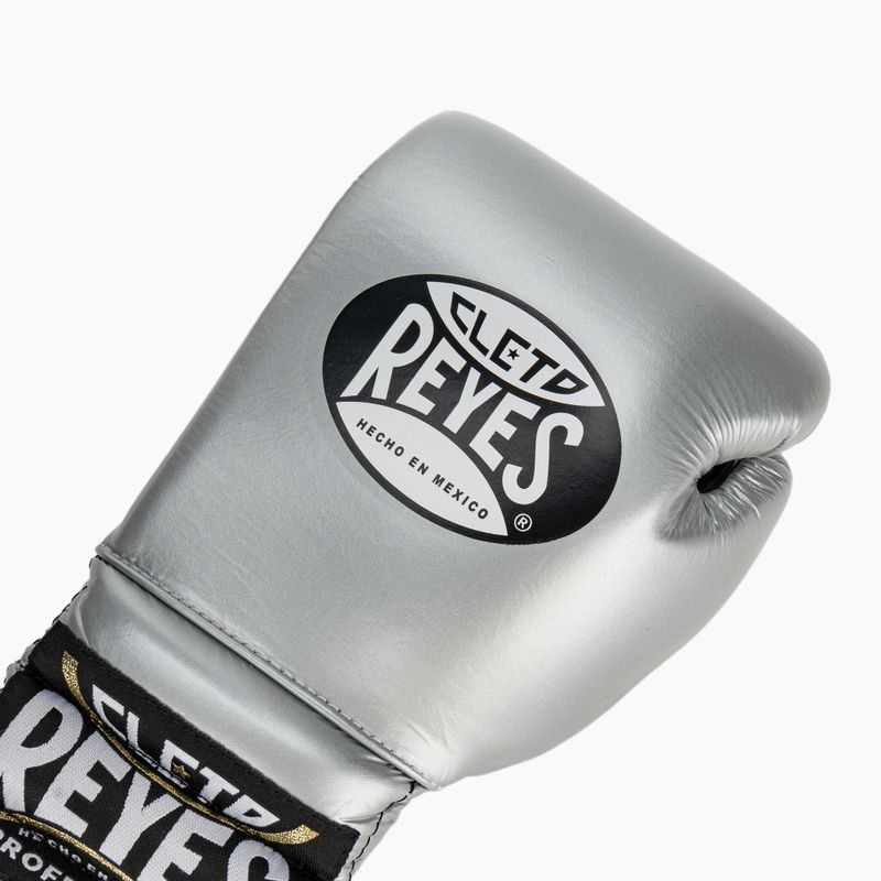 Cleto Reyes Lace Up Sparring boxing gloves silver 5