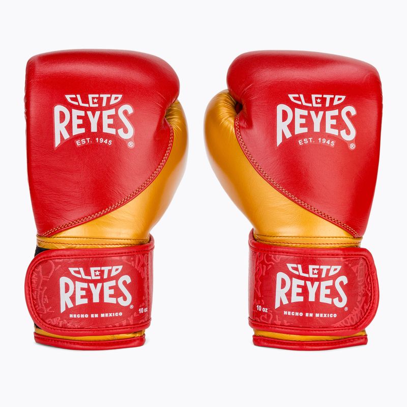 Cleto Reyes High Precision Training Leather red/gold boxing gloves 2