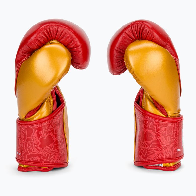 Cleto Reyes High Precision Training Leather red/gold boxing gloves 4