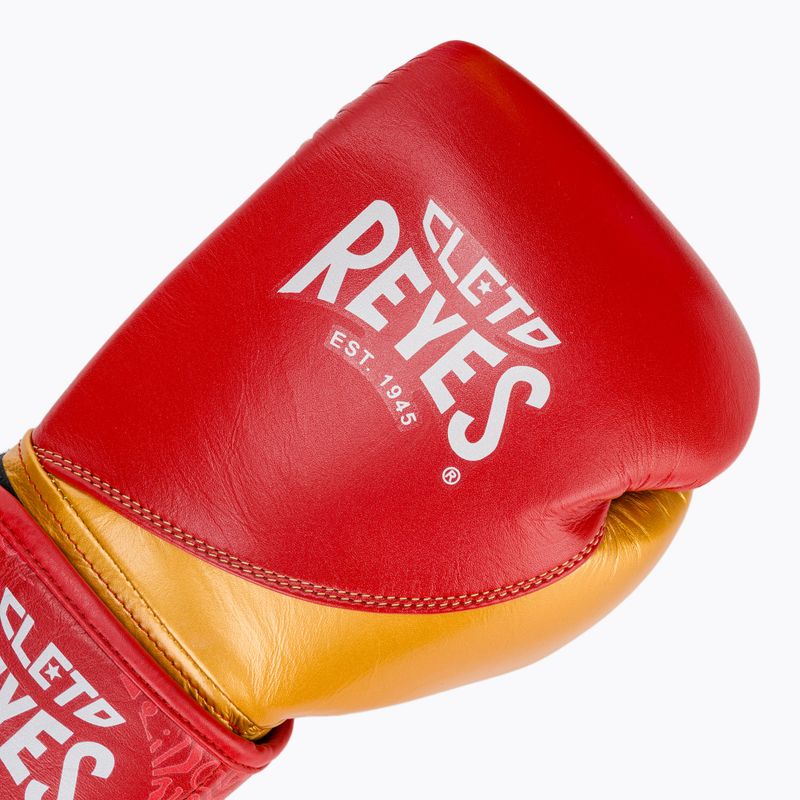 Cleto Reyes High Precision Training Leather red/gold boxing gloves 5