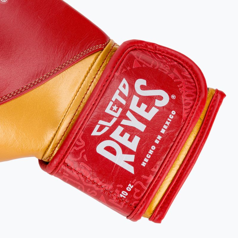 Cleto Reyes High Precision Training Leather red/gold boxing gloves 6