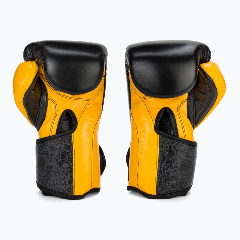 Cleto Reyes High Precision Training Leather black/yellow boxing gloves 3