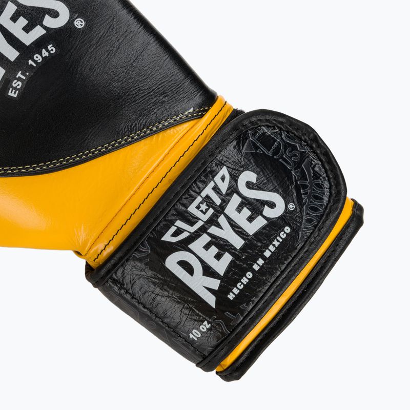 Cleto Reyes High Precision Training Leather black/yellow boxing gloves 6
