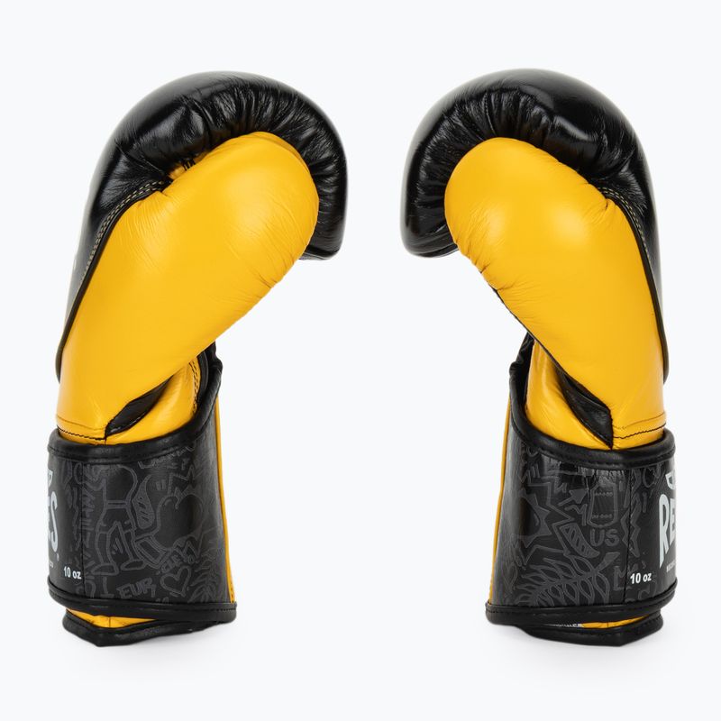 Boxing gloves Cleto Reyes High Precision Training Leather black yellow 4