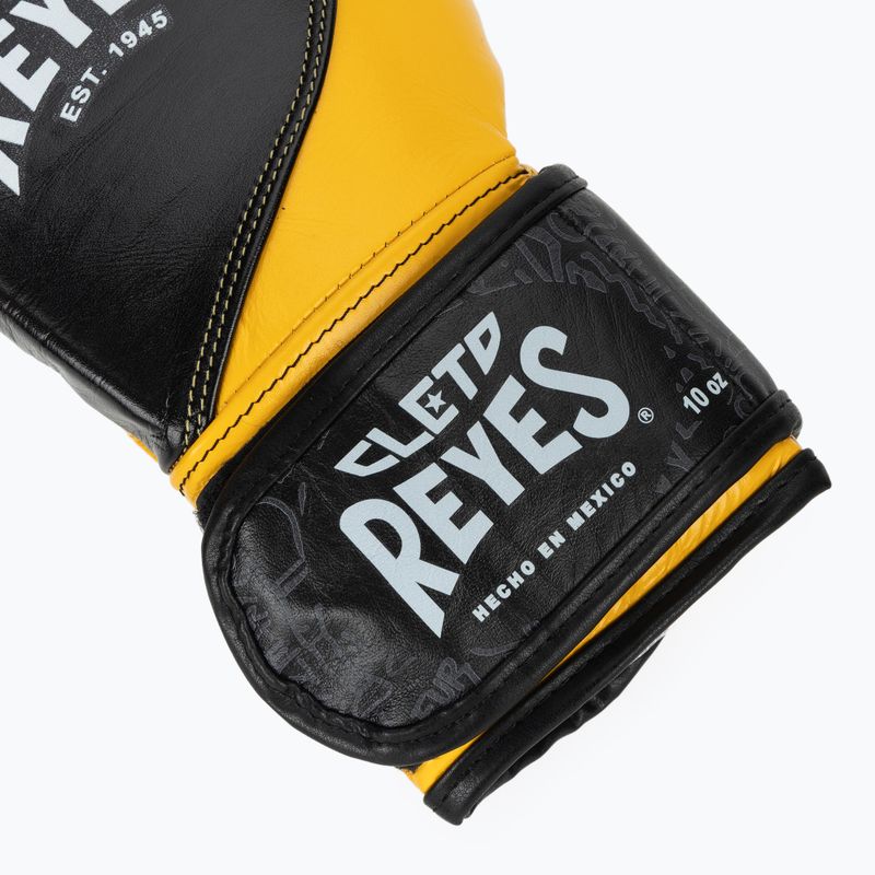 Boxing gloves Cleto Reyes High Precision Training Leather black yellow 6