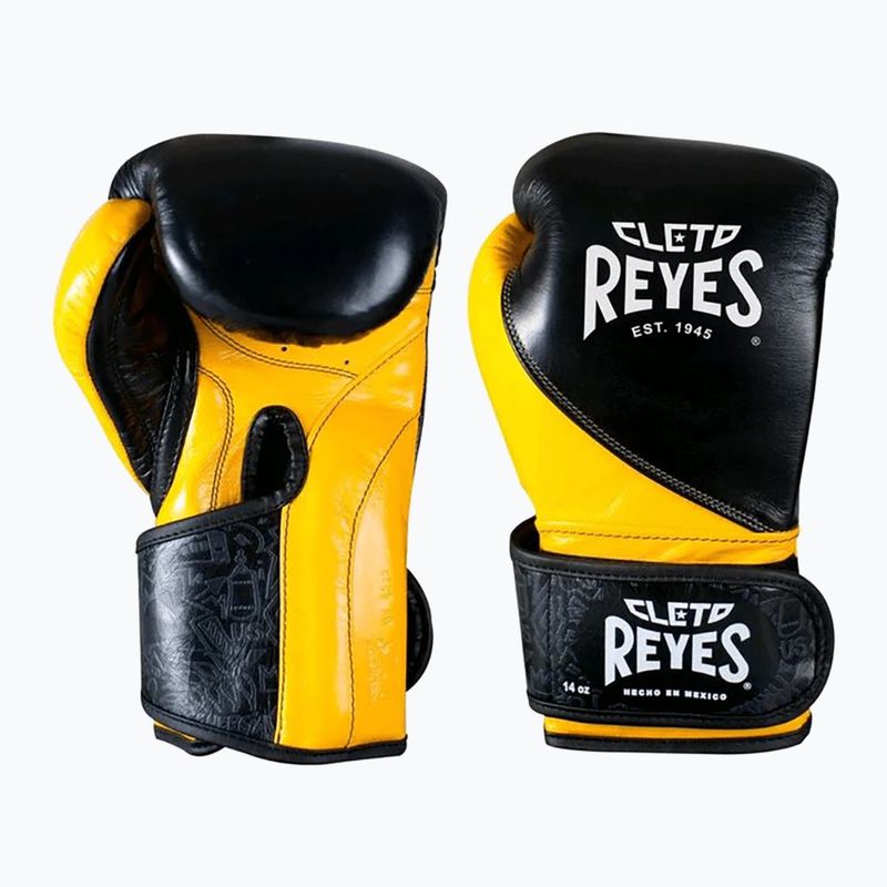 Cleto Reyes High Precision Training Leather black/yellow boxing gloves