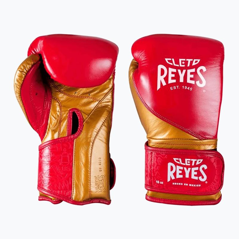 Cleto Reyes High Precision Training Leather red/gold boxing gloves