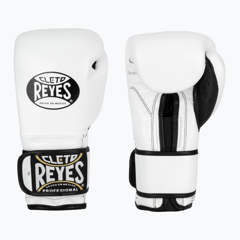 Cleto Reyes Velcro Sparring boxing gloves white/black 8