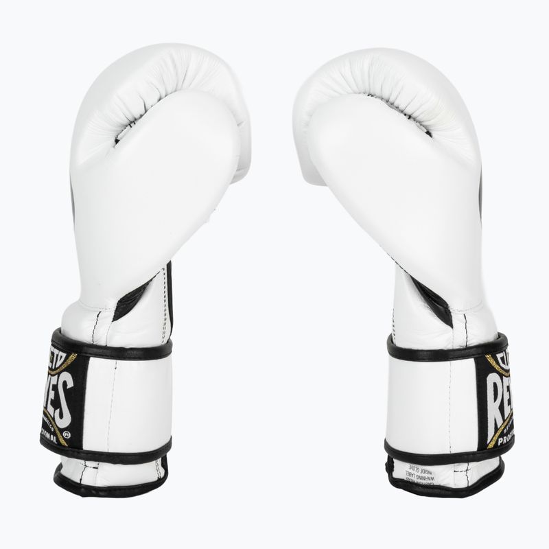 Cleto Reyes Velcro Sparring boxing gloves white/black 3