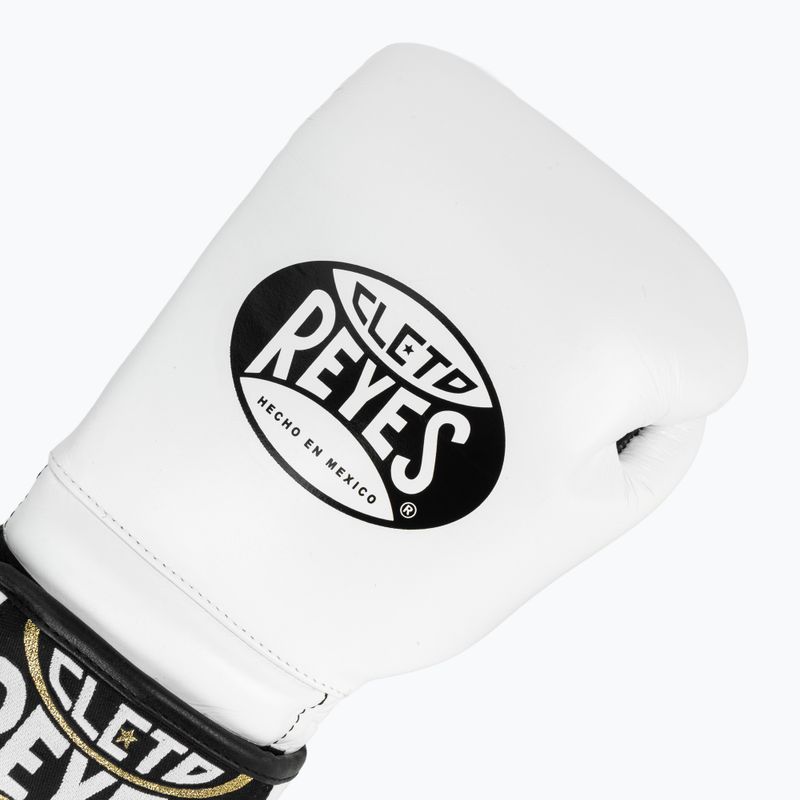 Cleto Reyes Velcro Sparring boxing gloves white/black 4