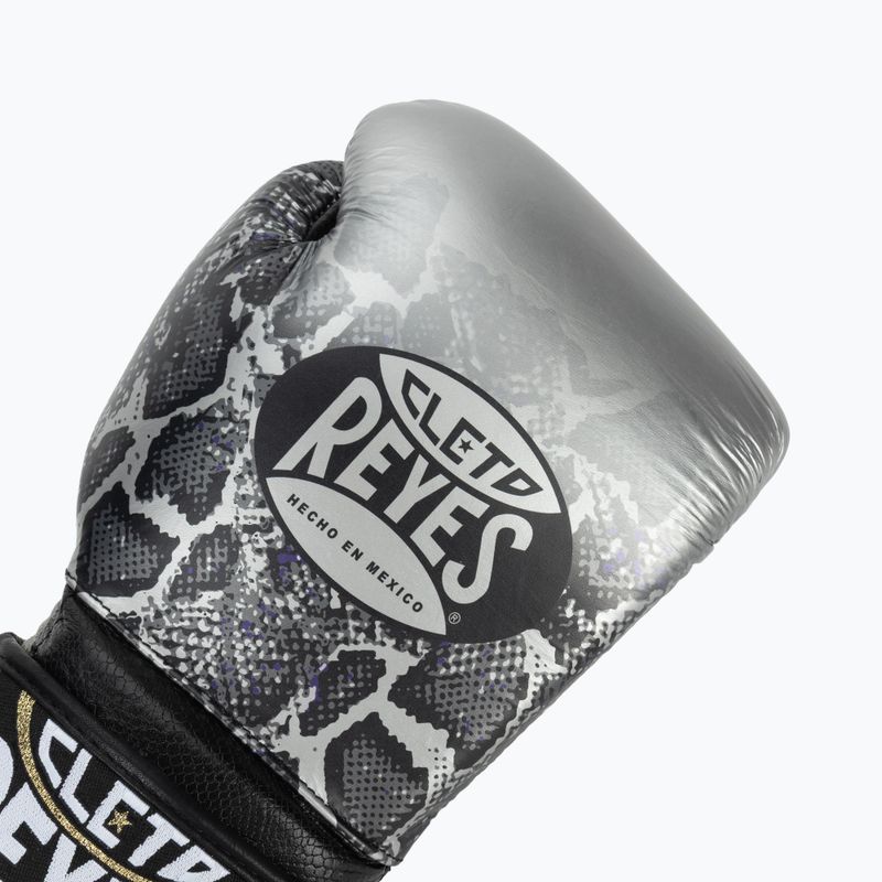 Cleto Reyes Velcro Sparring silver/black boxing gloves 5