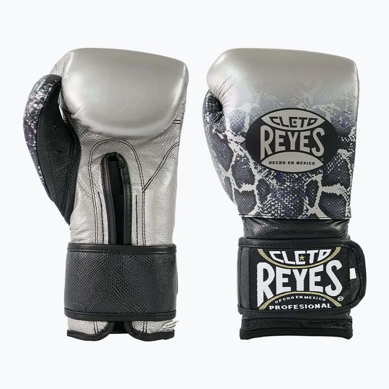 Cleto Reyes Velcro Sparring silver/black boxing gloves