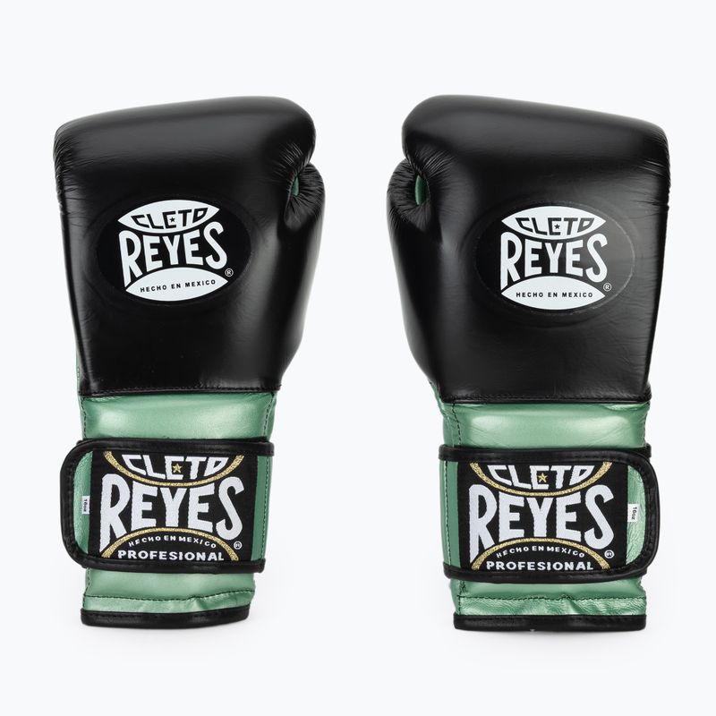 Boxing gloves Cleto Reyes Boxing Gloves With Hook green metalic / black 2