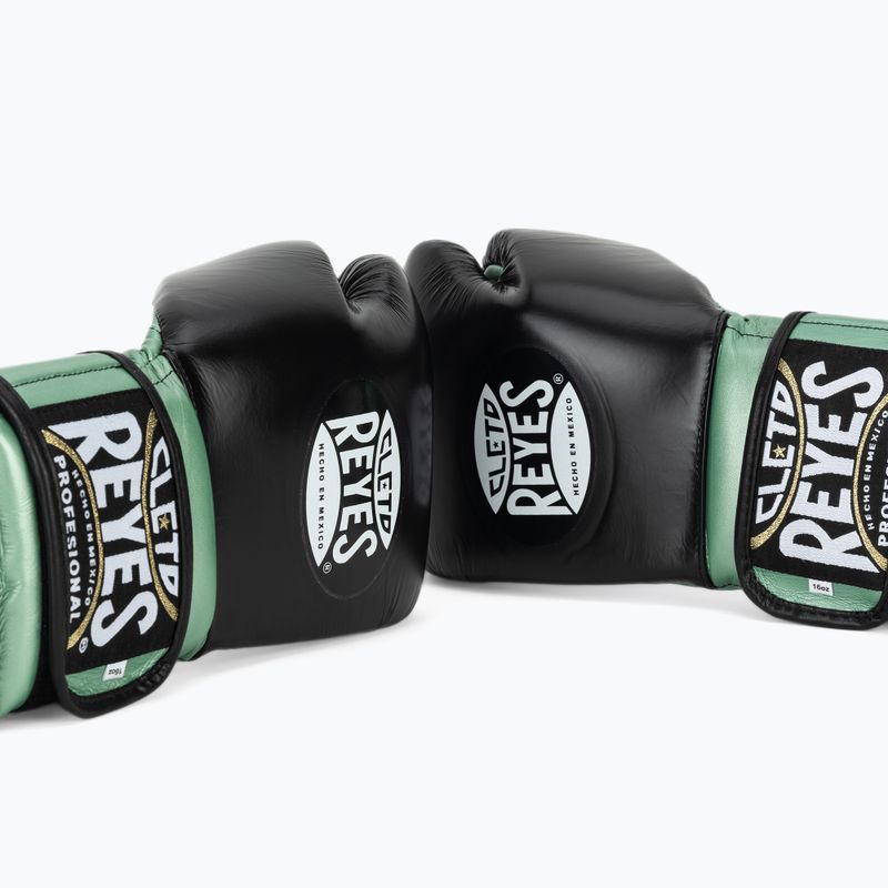 Boxing gloves Cleto Reyes Boxing Gloves With Hook green metalic / black 7