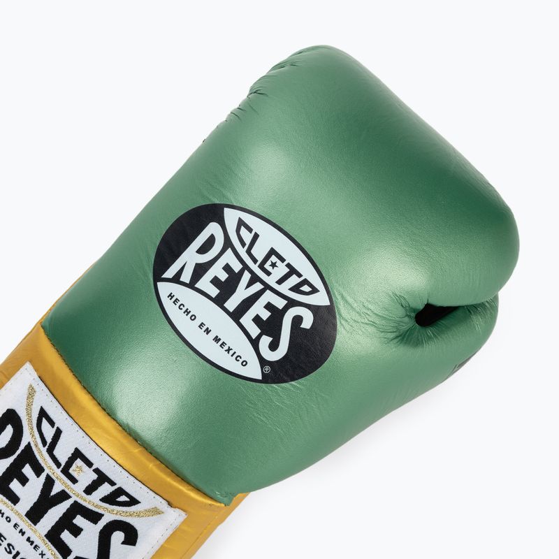 Boxing gloves Cleto Reyes Boxing Gloves creen metalik/gold 5