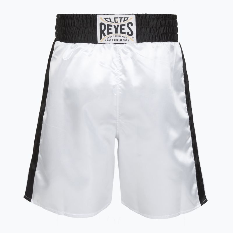 Cleto Reyes men's Satin Boxing shorts white/black 2