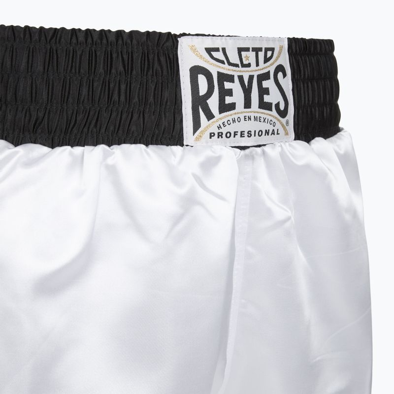 Cleto Reyes men's Satin Boxing shorts white/black 3