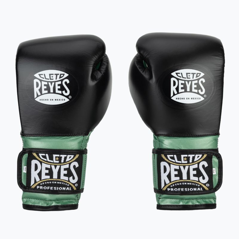 Cleto Reyes Velcro Sparring green metallic/black boxing gloves 8