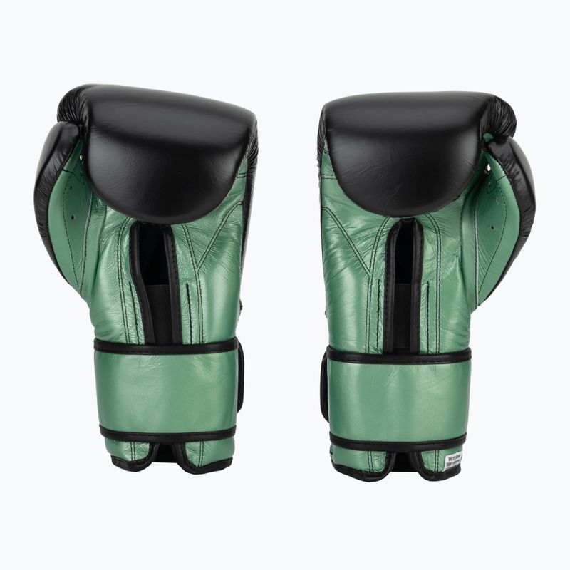 Cleto Reyes Velcro Sparring green metallic/black boxing gloves 2