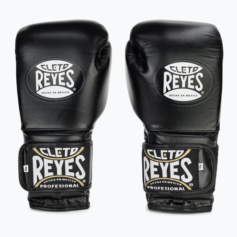 Cleto Reyes Velcro Sparring black/silver boxing gloves 2