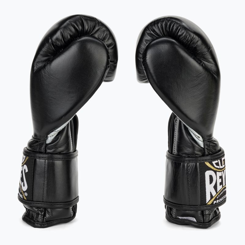 Cleto Reyes Velcro Sparring black/silver boxing gloves 4