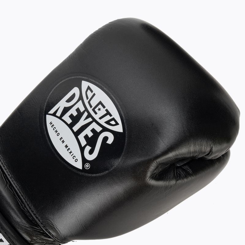 Cleto Reyes Velcro Sparring black/silver boxing gloves 5