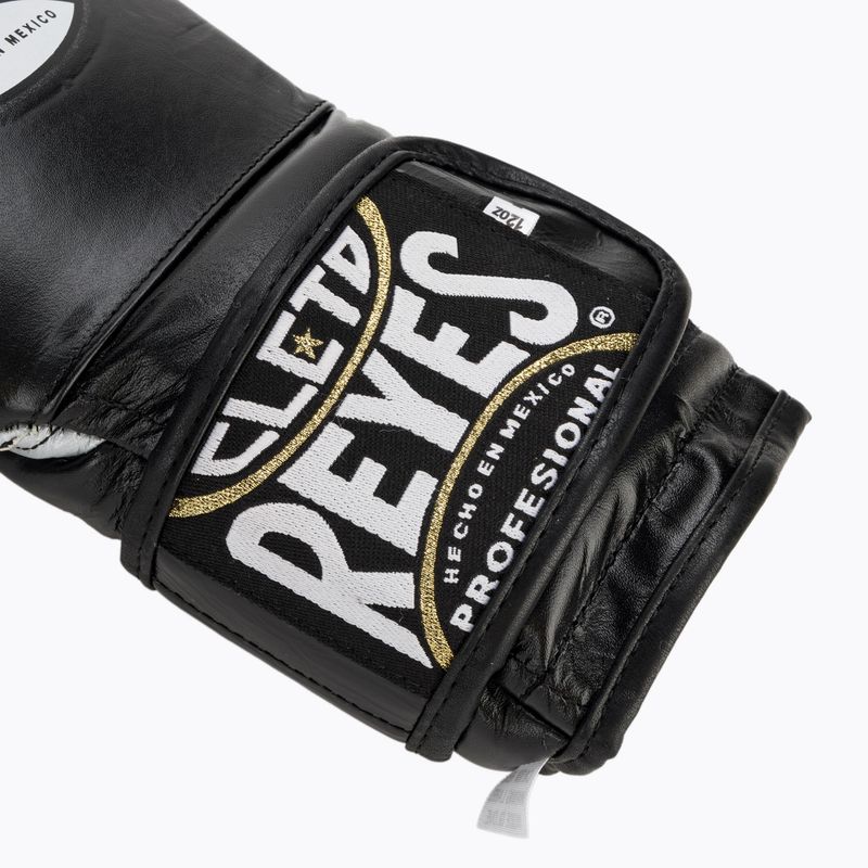Cleto Reyes Velcro Sparring black/silver boxing gloves 6