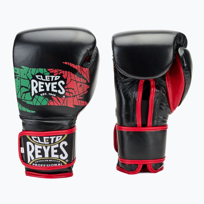 Cleto Reyes Velcro Sparring boxing gloves black/red/white green red 3