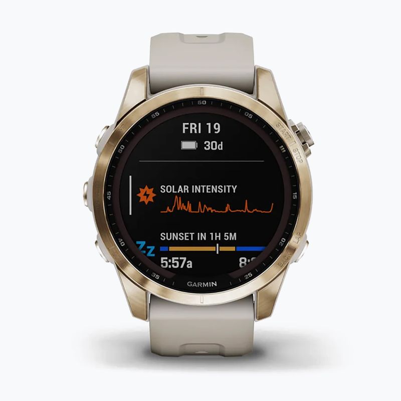 Garmin Fenix 7S Sapphire Solar Hrm Elevate Ox watch gold 010-02539-21 2