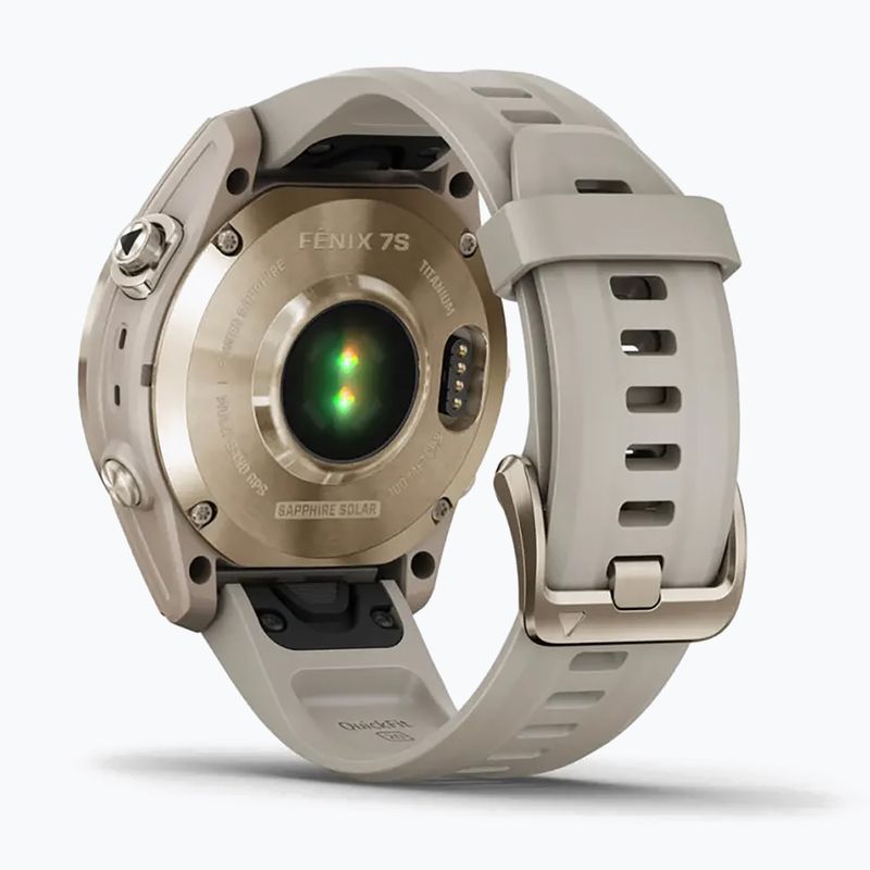 Garmin Fenix 7S Sapphire Solar Hrm Elevate Ox watch gold 010-02539-21 6