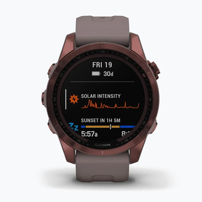 Garmin Fenix 7S Sapphire Solar Hrm Elevate Ox watch brown 010-02539-29 2