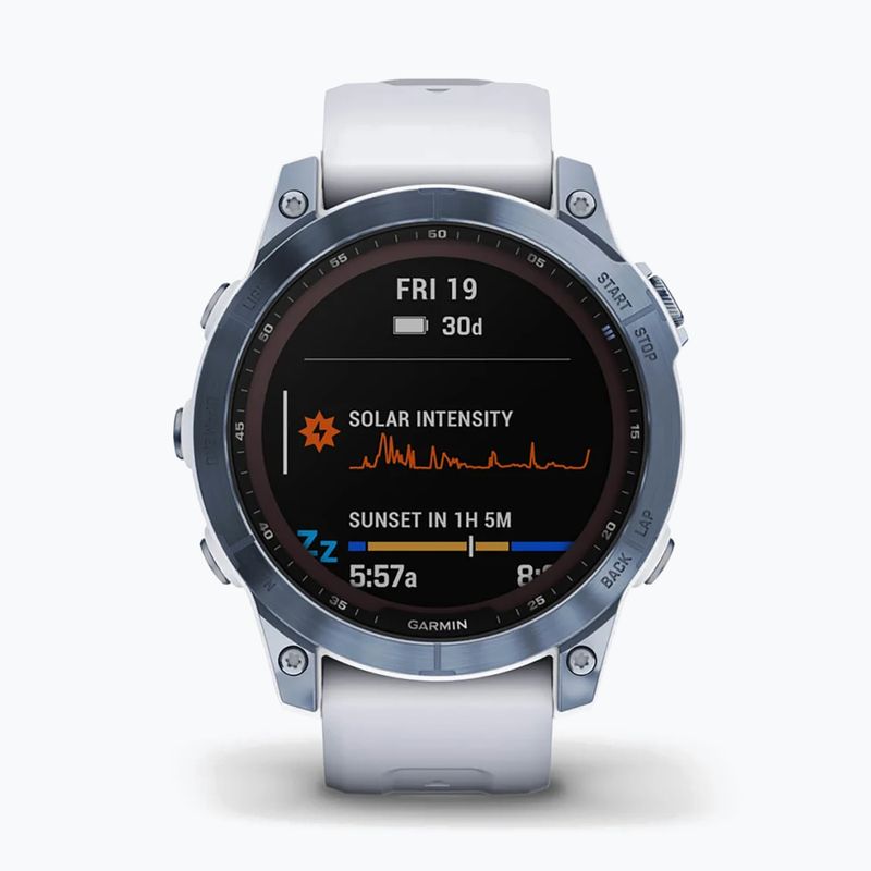 Garmin Fenix 7 Sapphire Solar Hrm Elevate Ox watch blue 010-02540-25 2